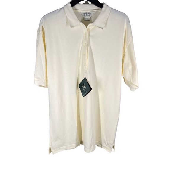 Reebok Tops - Reebok Womens Sz L Vintage Golf Polo Shirt Yellow NWT